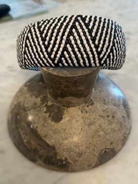 Black and White Woven Decorative Bangle - Home Accents